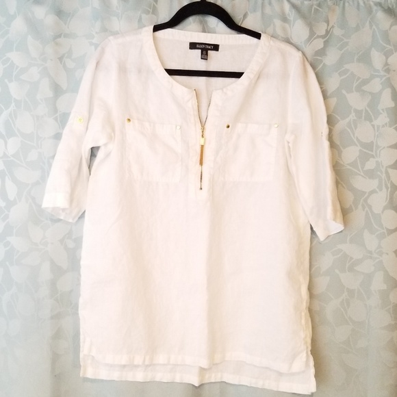 Ellen Tracy Tops - Ellen Tracy Linen Blouse